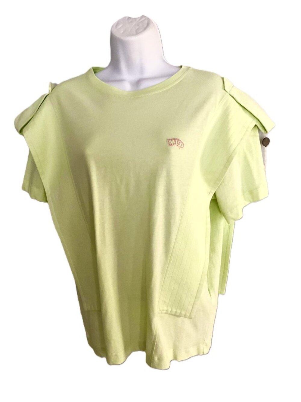 Maria Vittoria Paolillo MVP lime Green Cotton Top Size 42 Made in Italy